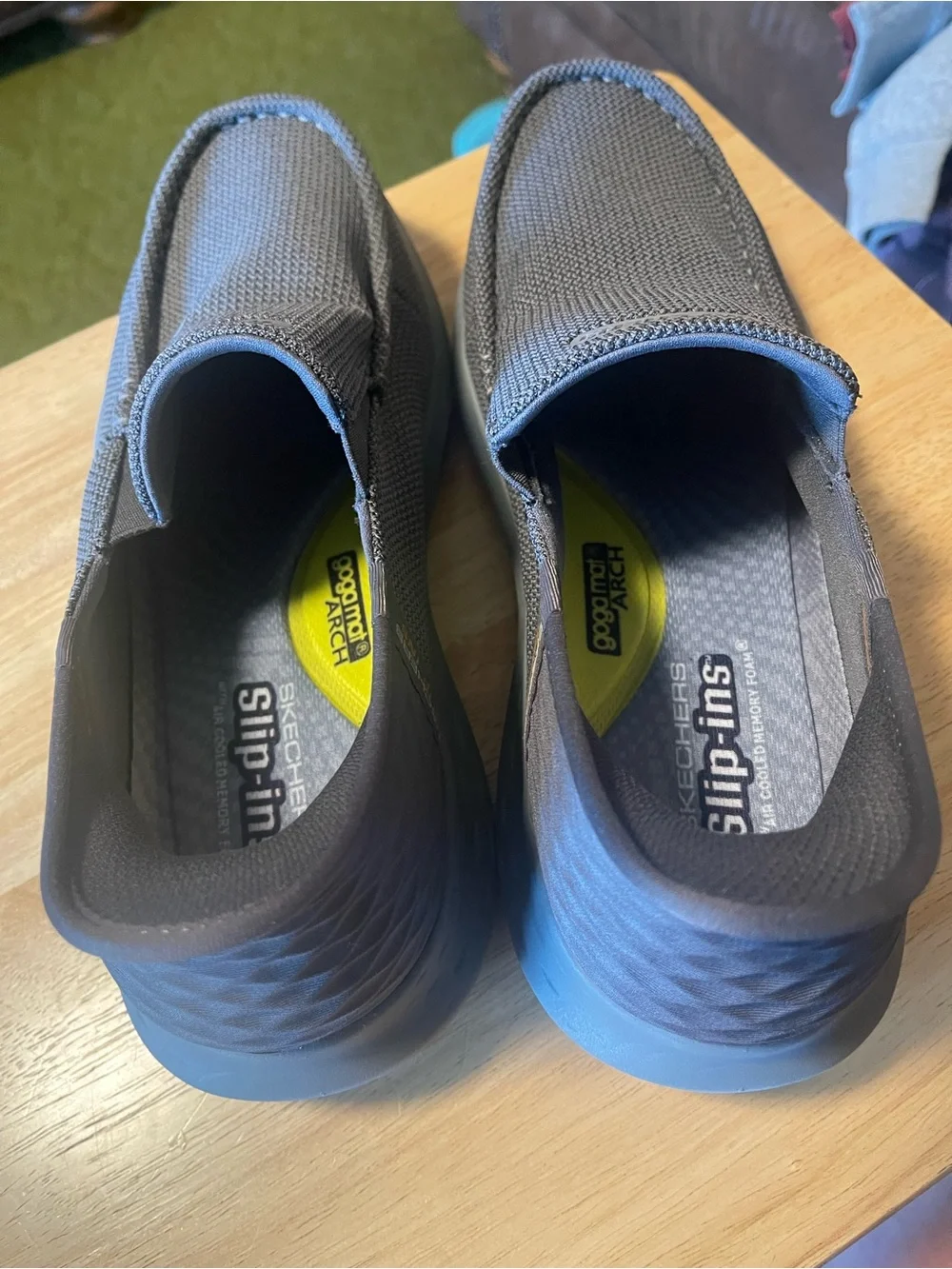 Skechers Slip-ins Hands Free Gray Slip-On Memory Foam Lightweight Mens 10.5